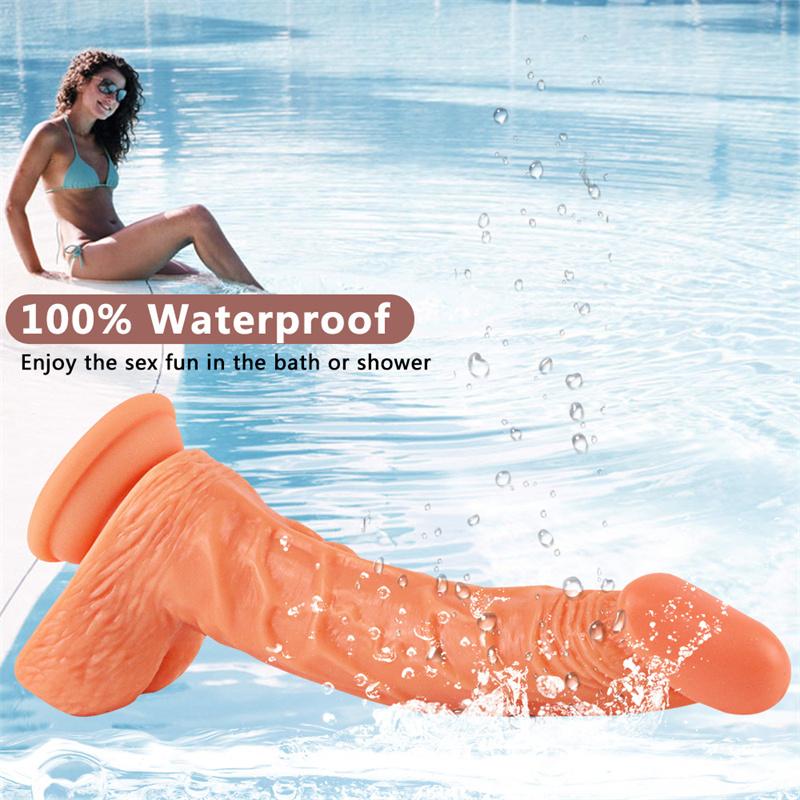 Soft Elbow Double Layer Liquid Silicone Penis Large Simulation Female Masturbation Device Manual Adult Sex Products