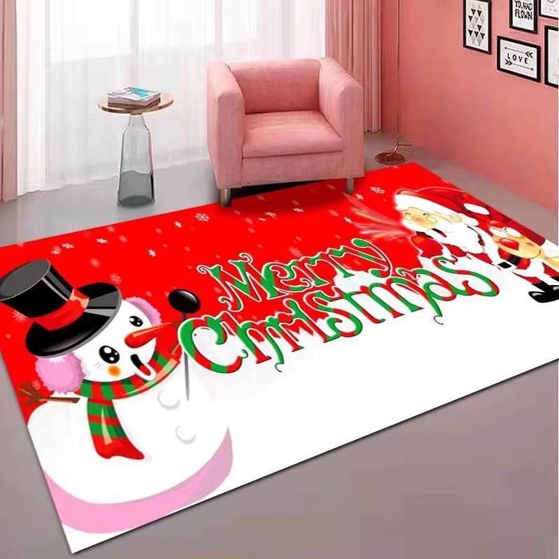 Christmas Decorations Carpet for Living Room Home Decor Sofa Table Large Area Rug Bedroom Entrance Doormat Bathroom Non-slip Mat