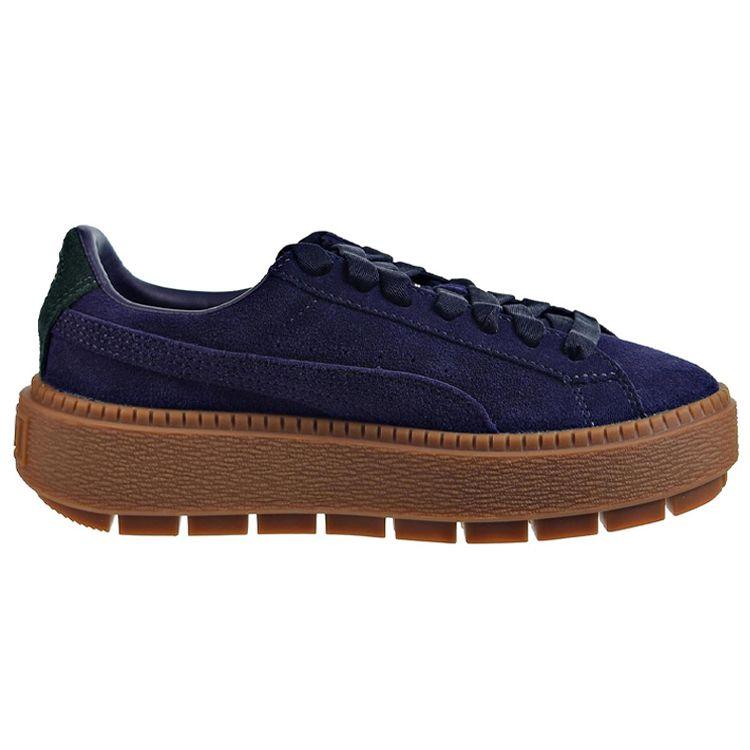 Puma Suede Platform Lightweight Low-Top Sneakers Women Sneakers Purple 367066-01