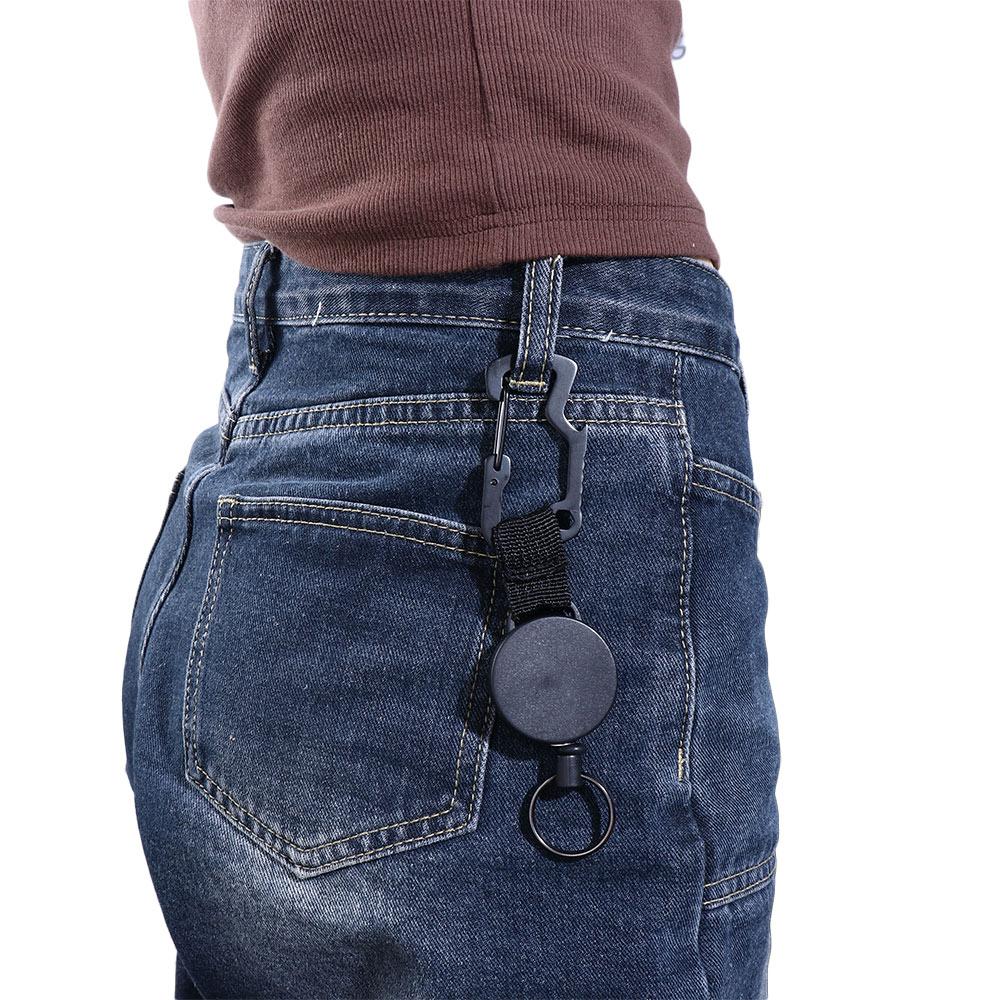 Belt Pull Carabiner Office Supplies Opener Badge Holder Clip Keychain Key Ring Clips Badge Reel