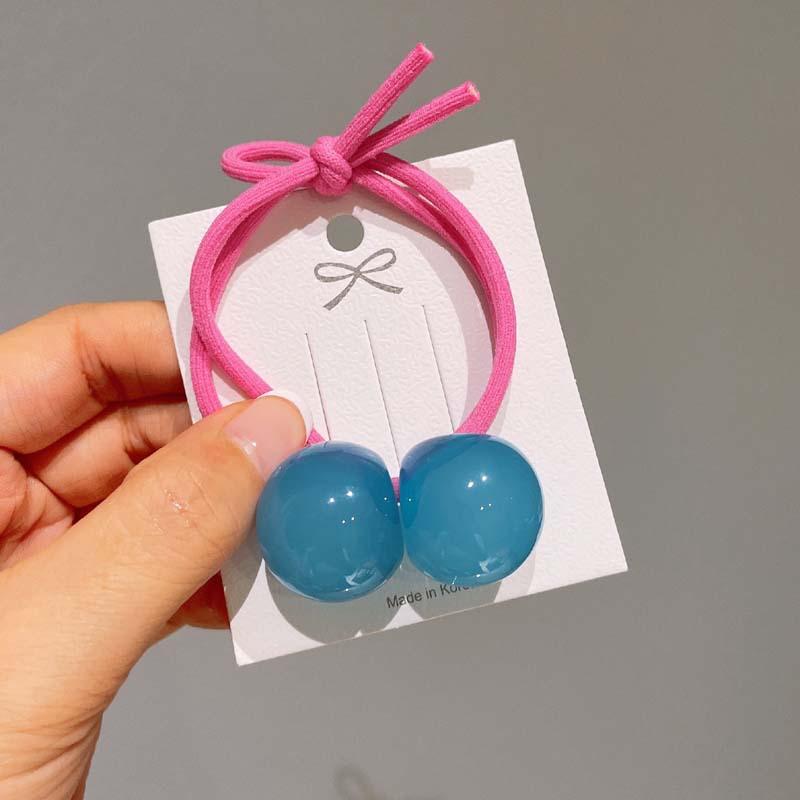 2025 Spring Summer New Colorful Ball Jelly Hair Ties, Cute Elastic Bands for Girls,  Sweet Versatile Hair Accessories for Kids