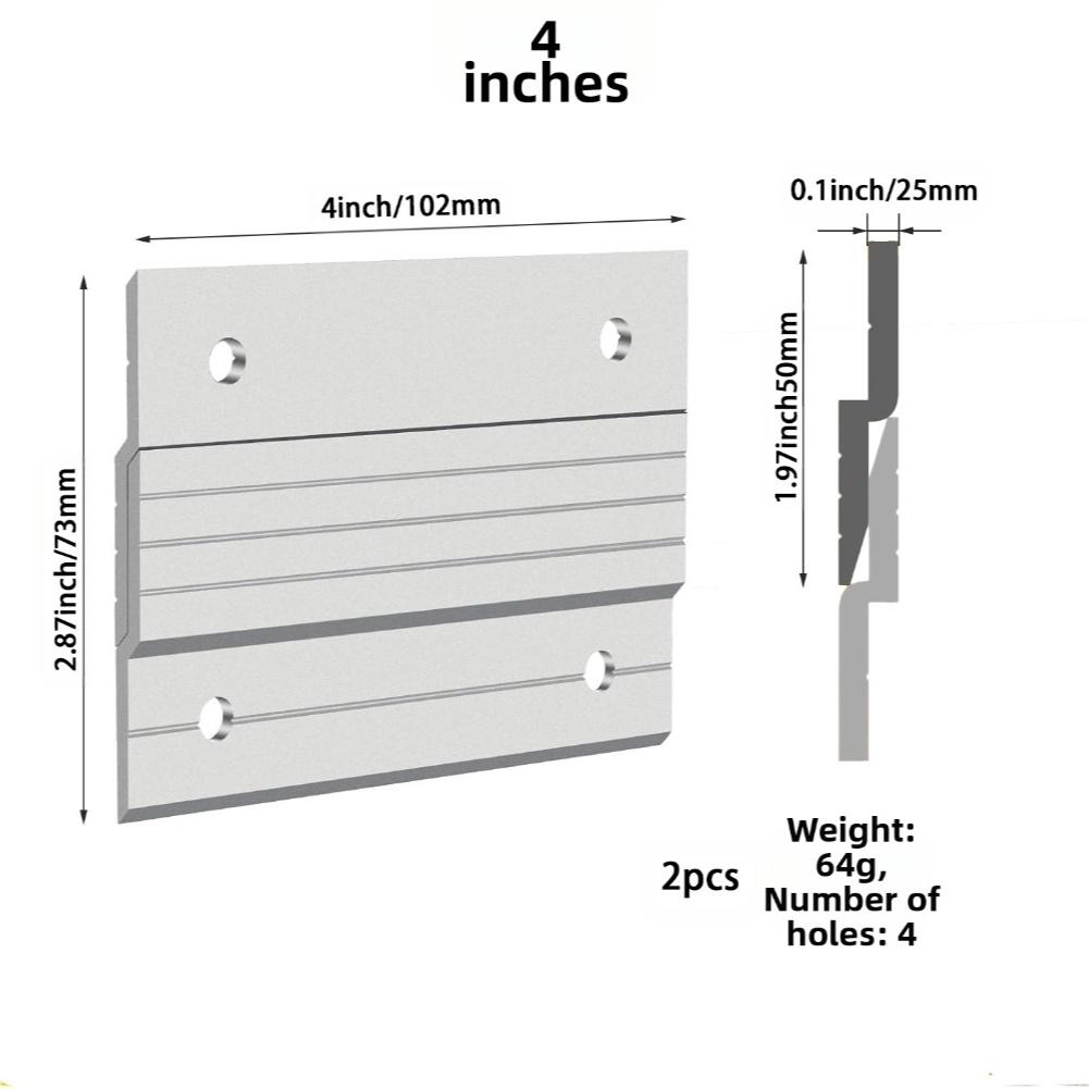 2 Pack Heavy Duty For French Z Cleat Hangers Aluminum Alloy with 80 Pounds Capacity for Professional Wall Mounting