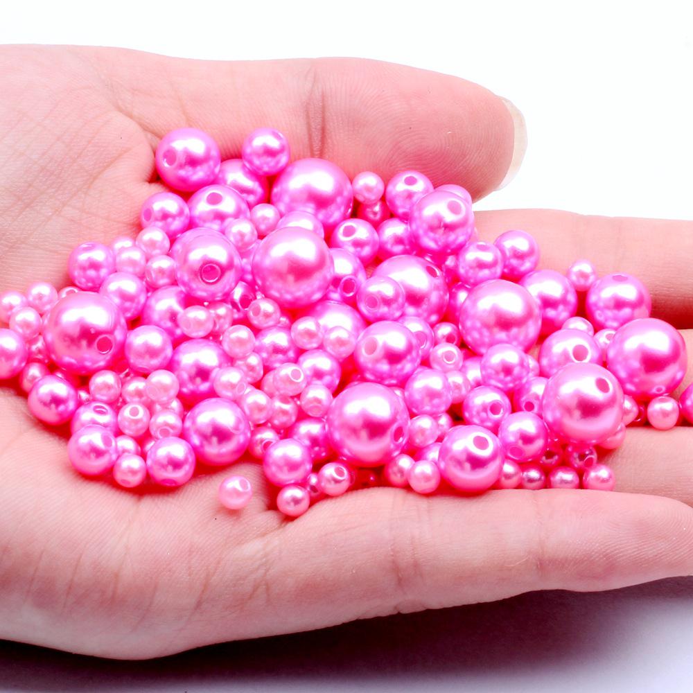 18g Perforated Imitation Pearl Beads: No Peeling/Fading - Cream Glue Hair Clip for DIY Handmade Bracelets & Small Accessories.