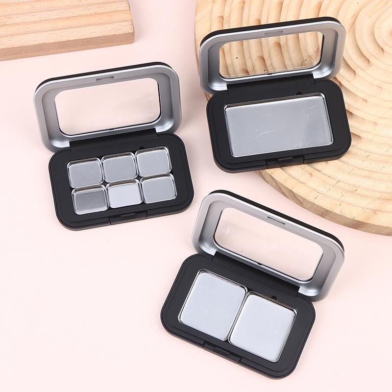 Empty Magnetic Cosmetics Palette With Mirror 1/2/3/4/6/8 Grids Iron Plate Eyeshadow Blusher Lipstick Diy Glitter Makeup Box