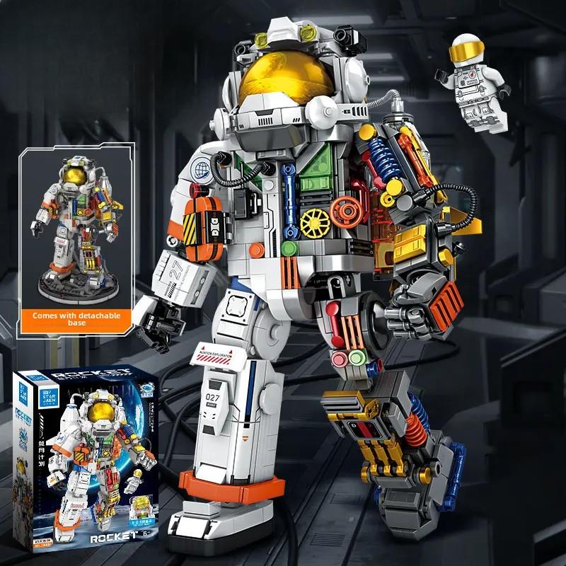 Latest giant space manned rocket model building blocks space space station brick city building toys for kids