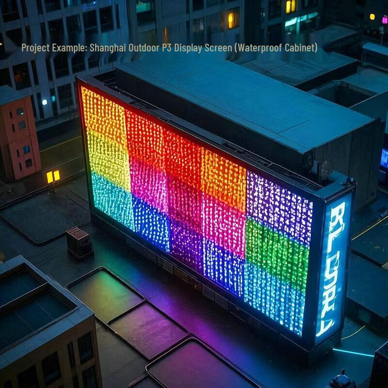 Detian P2.5 High Refresh Full-Color LED Display Panel CN plug (adapter included)