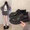 British Style Thick-soled Heightening Small Leather Shoes for Women 2025 This Year's New Soft-soled Comfortable and Lightweight College Style Lo