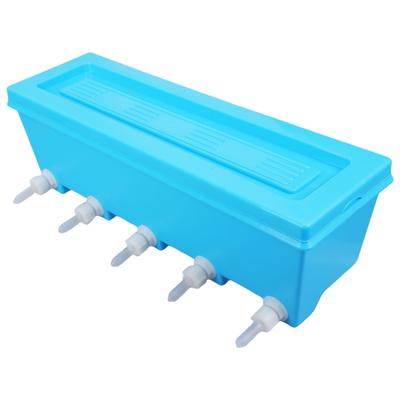 Multiple Animal Milk Dispenser With 5 Silicones Nipples Hanging Feeder For Piglets Calves Lamb Durable Farm Tool