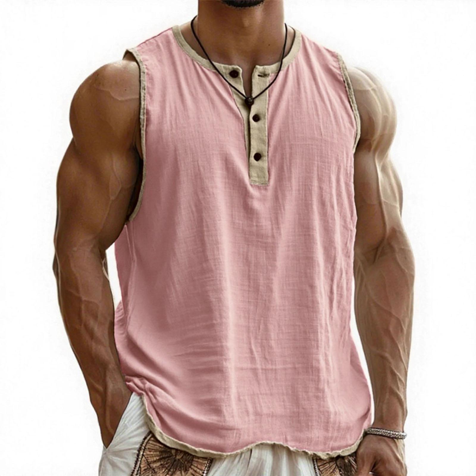 

Man Leisure Sleeveless Vest Breathable L розовый