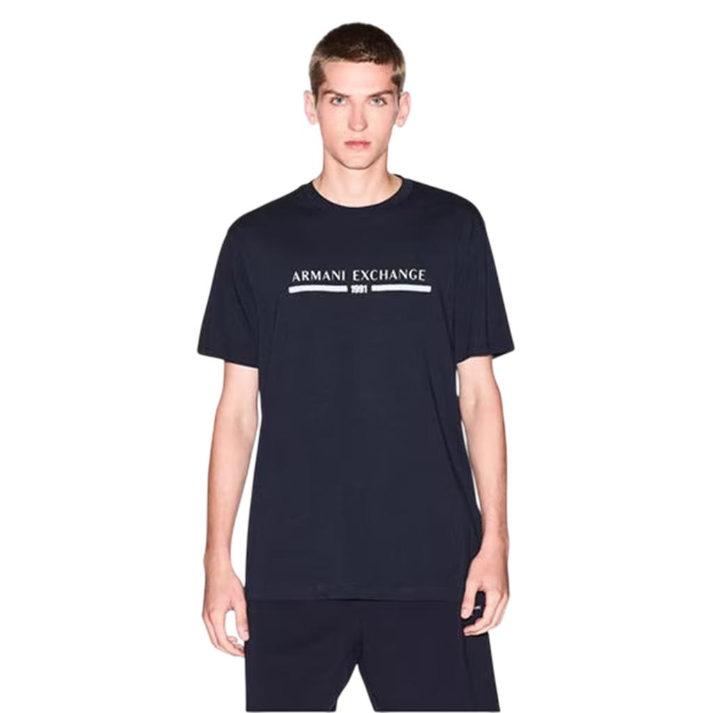 Armani Exchange Mens Linear Logo T-Shirt