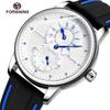 Men Wristwatch Black Blue Dial Automatic Transparent Mechanical Watch Silicone Rubber Band Male Sport Clock Relogio Masculino366
