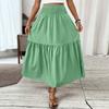 Dámská móda  Plisovaná Květinový potisk Elastický pas  Volná A-linie Kapsa Spojovaná Sukně