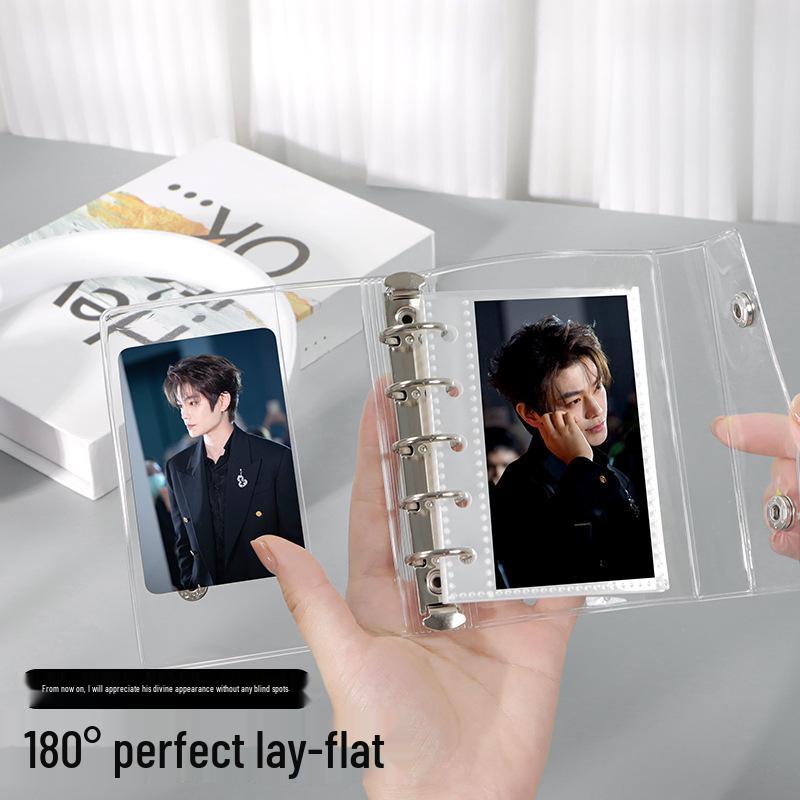 M5 Portable A6/A7 Binder Album with Transparent PVC Cover for Idol Photocard Storage
