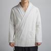 Kinesisk Stil Tang Suit Hanfu Herre Linned Langærmet Diagonal Knaplukning Top Retro Bomuld og Linned Jakke Zen Lægmandskåbe