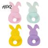Spring Party Dining Accessory 4 Pcs Easter Bunny Cutlery Holders Felt Tableware Pouch Bags Cute Rabbit Utensil Table Ritual Decor Sleeve Fork Spoon