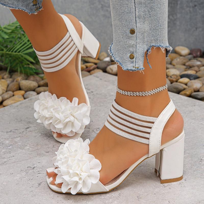 2026 Neuer Modischer Feenstil High-Heel Sandalen Bequem Zwei-Trage-Design Blockabsatz