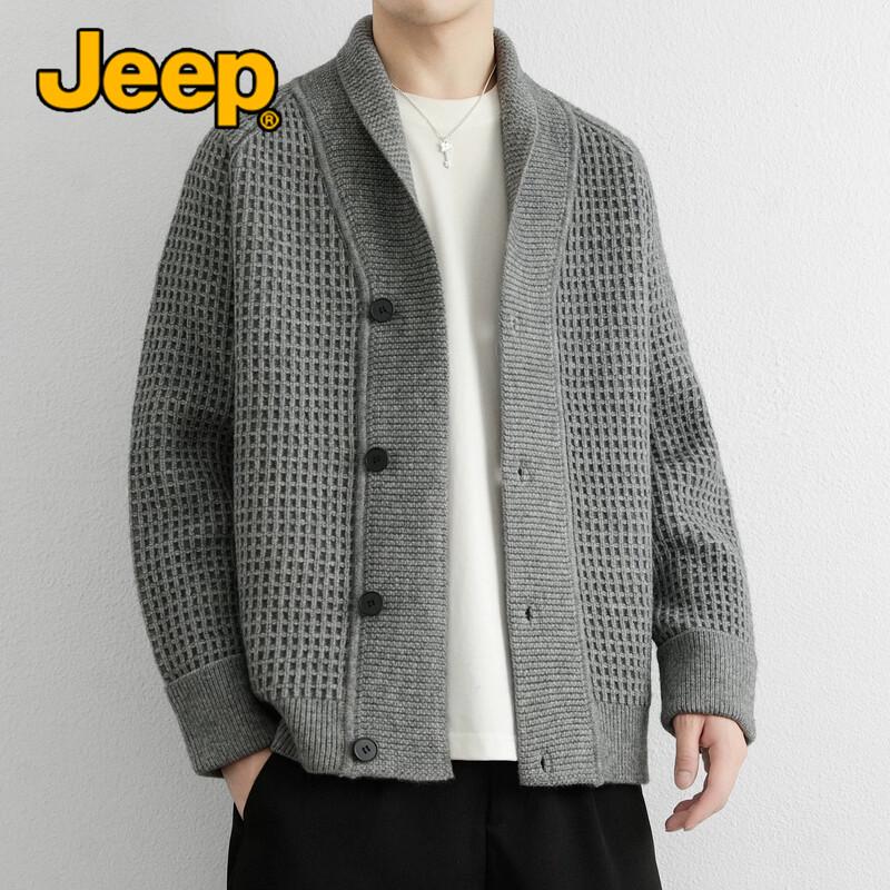 JEEP Men's Casual Knit Cardigan Sweater