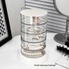 Rotating Transparent Jewelry Storage Box for Earrings, Necklaces, and Hair Accessories