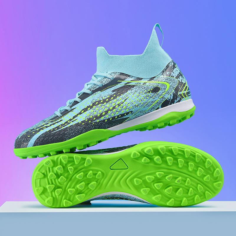 

High-top football shoes men s autumn spikes broken nails student children boys professional training 46