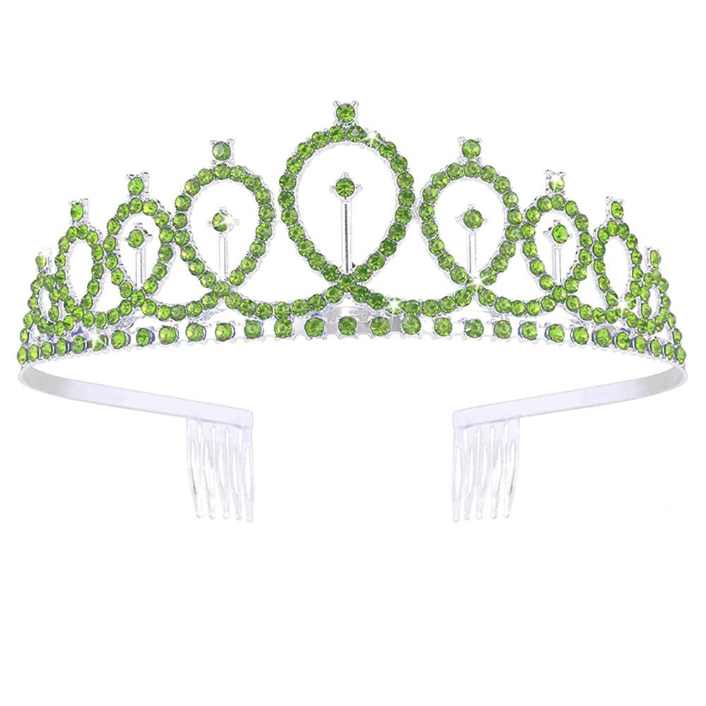Festa Coroa Tiara Strass Coroa Acessório de Cabelo Primeiro Ano Número Aniversário Bolo Enfeite Liga Tiara