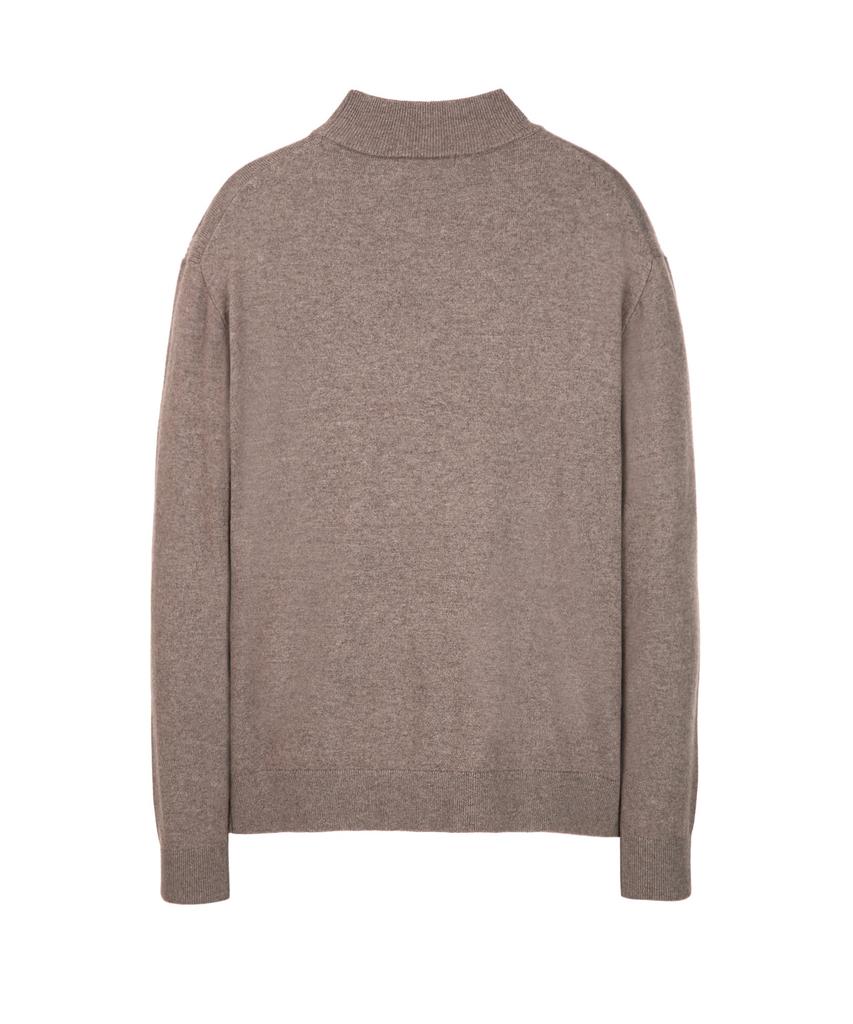 IL CORSO Cashmere Blend Mock Neck Knit Brown