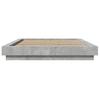 Bed Frame Concrete Grey 120x200 cm Engineered Wood