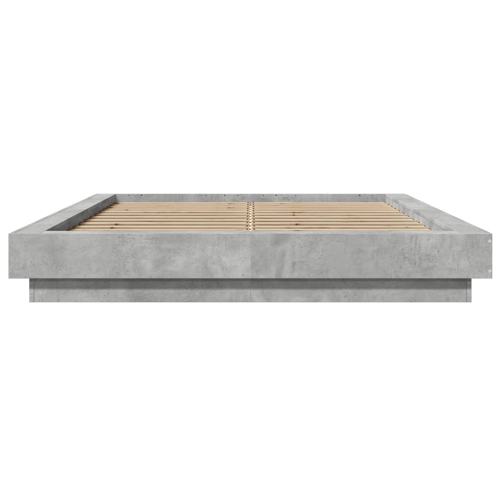 Bed Frame Concrete Grey 120x200 cm Engineered Wood