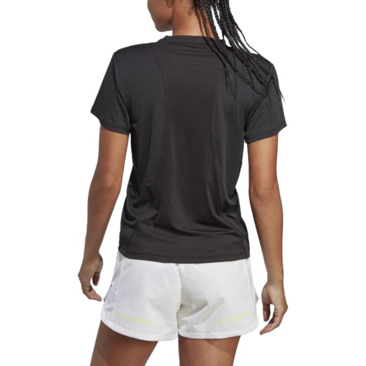 adidas Rundhals-Pullover Komfort-T-Shirt Damen-Tops Schwarz HZ0107