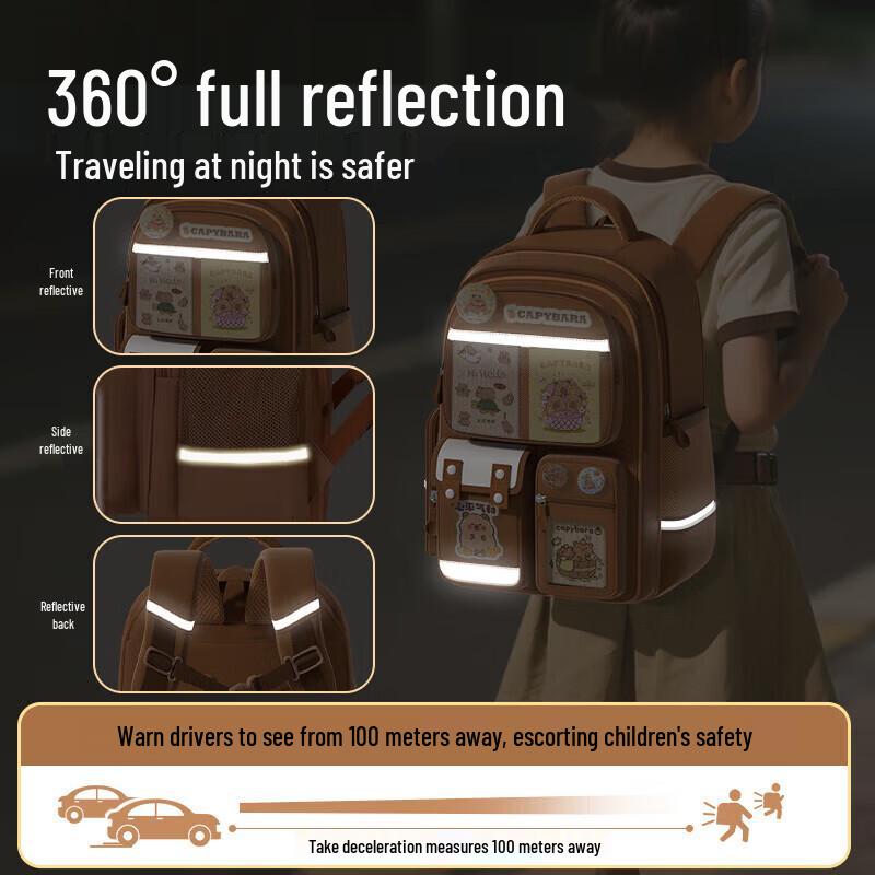 BenYi Capybara Ergonomischer Kinderrucksack Geschenkset