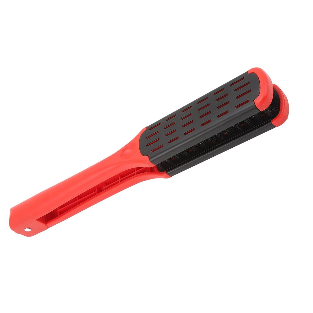 Clamp Hair Brush Straightener Flat Hair Styling Smoothing Tool Anti Static Hollow Vent V Shaped Double Sided Hair Straightening Brush