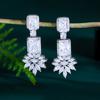 Temperament Design Light Luxury Transparent Earrings Temperament High Sense Micro Zircon Earrings Ear Jewelry