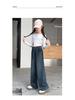 Big Girls' Stylish Straight-Leg Wide-Leg Jeans - Korean Style, 2025 Collection