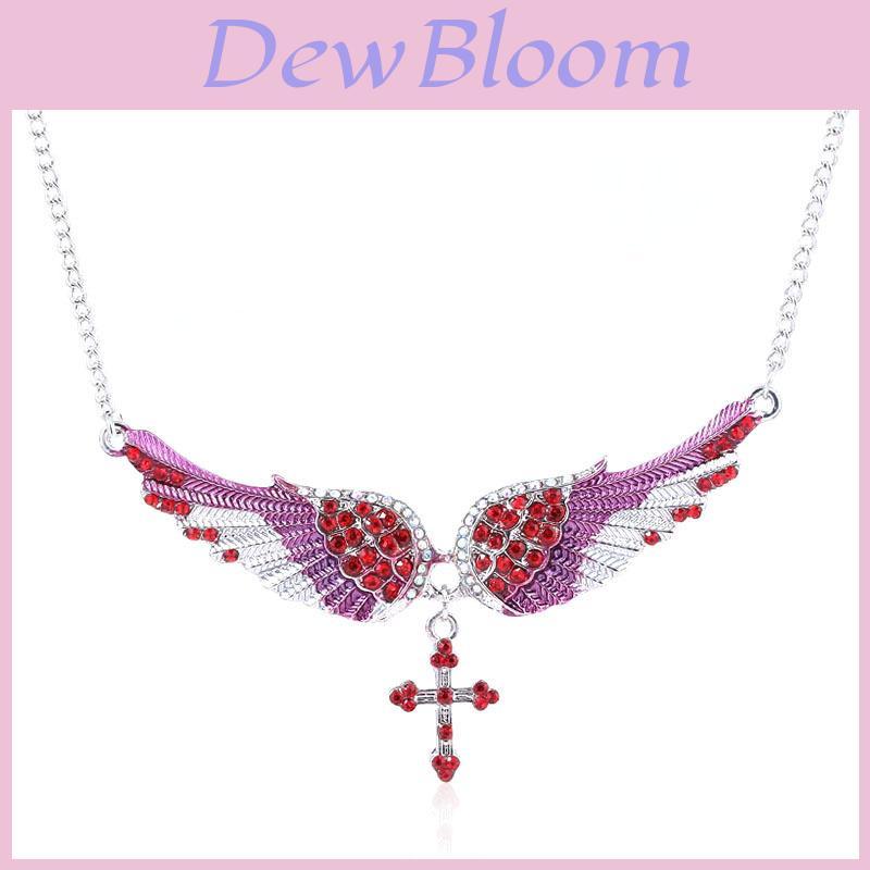 Collana con Ali d'Angelo e Ciondolo a Croce per Donna Moda