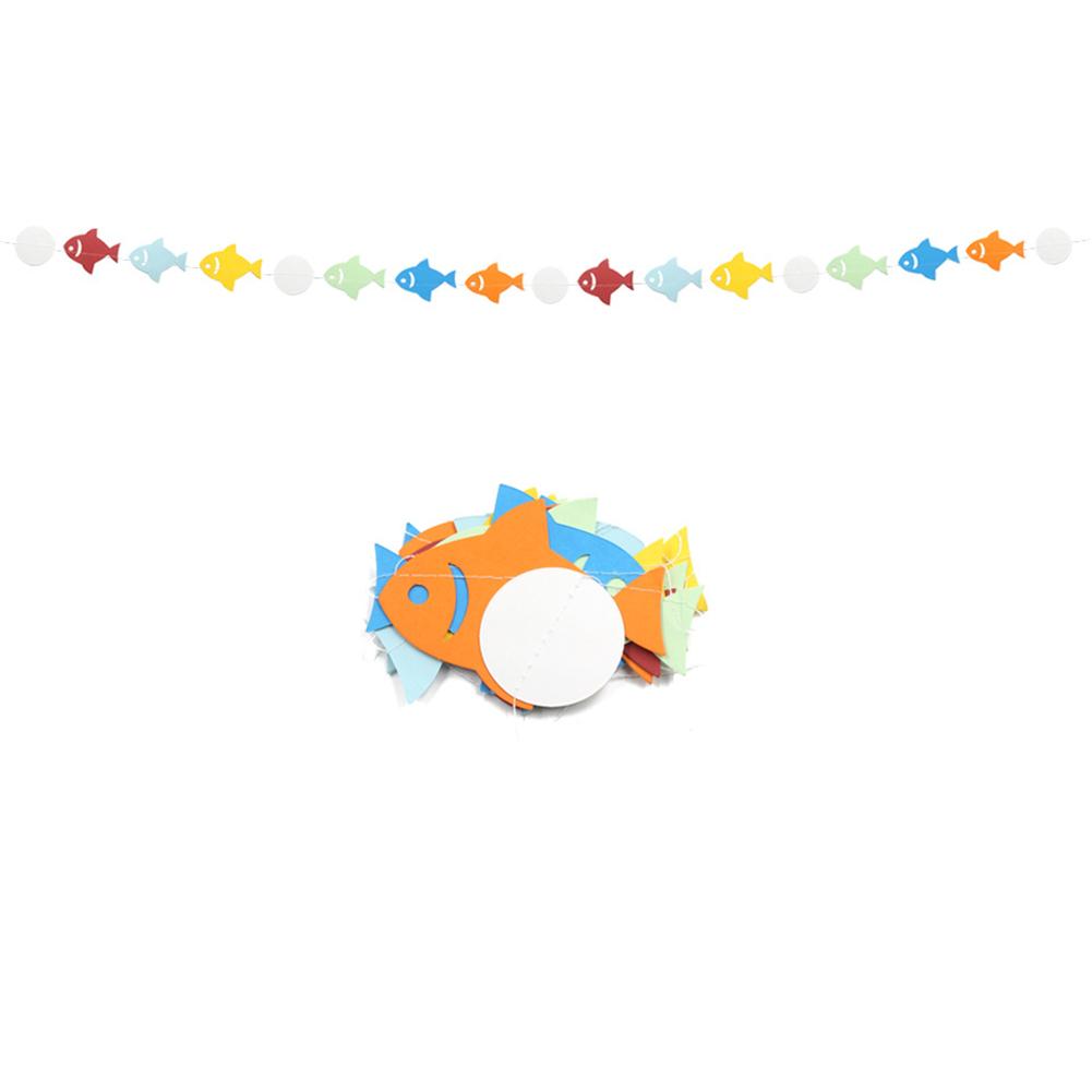 Cartoon Paper Fish Banner Sea Theme Paper Garlands Kindergarten Window Decoration