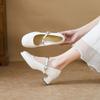 Coarse Heel Mary Jane Shoes Women's White High Heel Comfortable Not Tired Foot Shoes