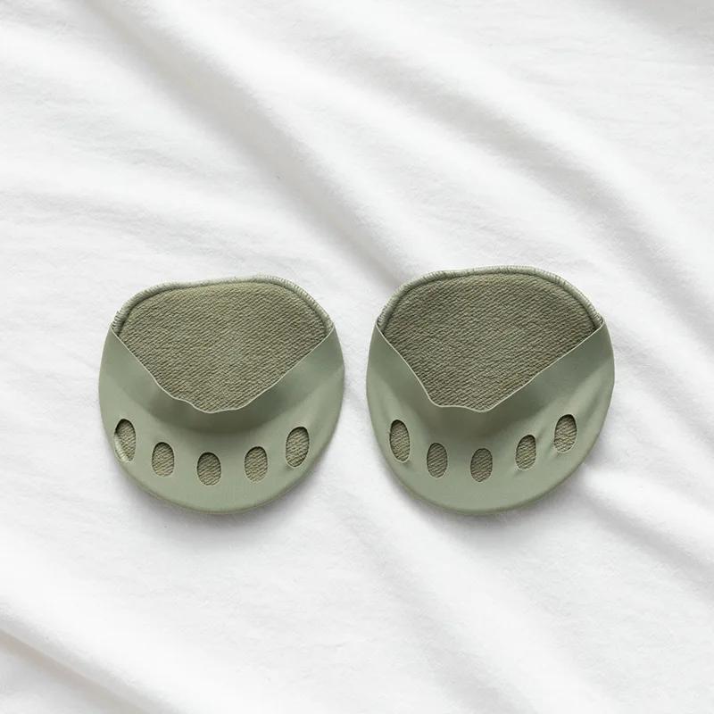 Five Fingers Forefoot Pads for Women High Heels Half Insoles Summer Thin Breathable Ice Silk Invisible No Show Socks Insoles