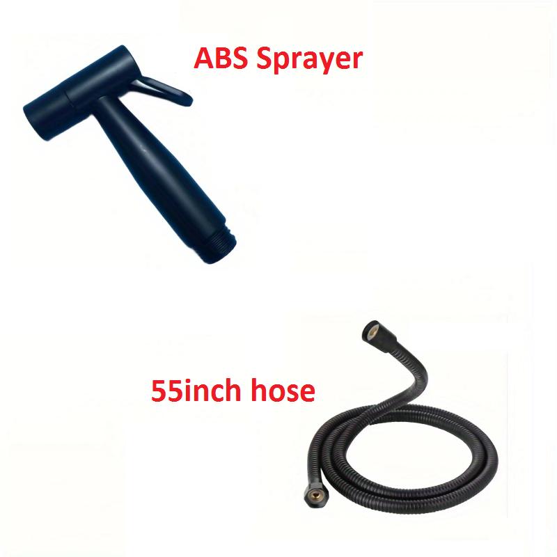 

ABS Toilet Bidet Faucet Black Handheld Sprayer Bathroom Hand Bidet Sprayer Hose Toilet Self Cleaning Shower Head ABS Sprayer чёрный