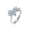 S925 Sterling Silver Leaf Ring For Women European Fashion Natural Peridot Crystal Jewelry High Sense Minimalist Finger Ornament