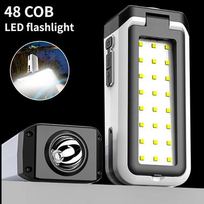 Super brilhante led multi-função dobrável luz de acampamento lanterna de carregamento usb à prova dwaterproof água iluminação pesca luz de trabalho fonte de emergência
