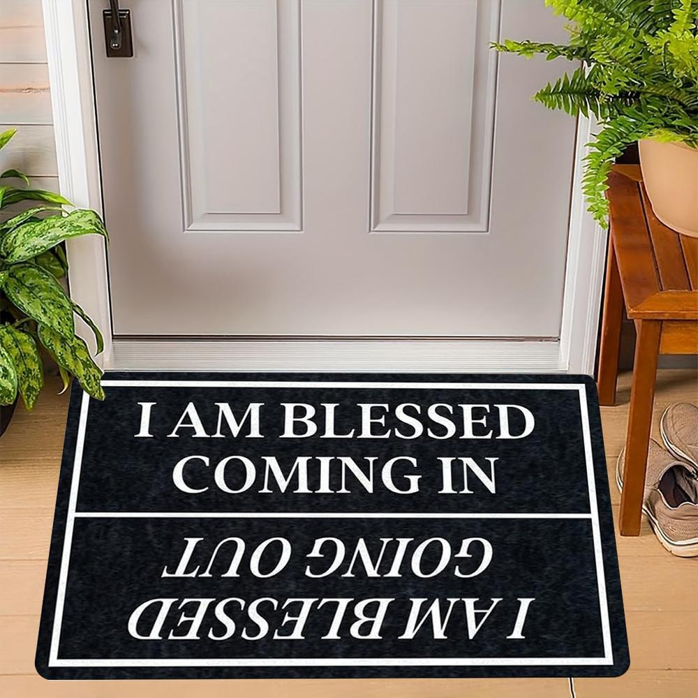 

i Am Blessed Coming in Floor Mat Fun Phrase Welcome Rug Living Room Bedroom Corridor Floor Mat Home Deco Nonslip Washable Mat 40x60cm
