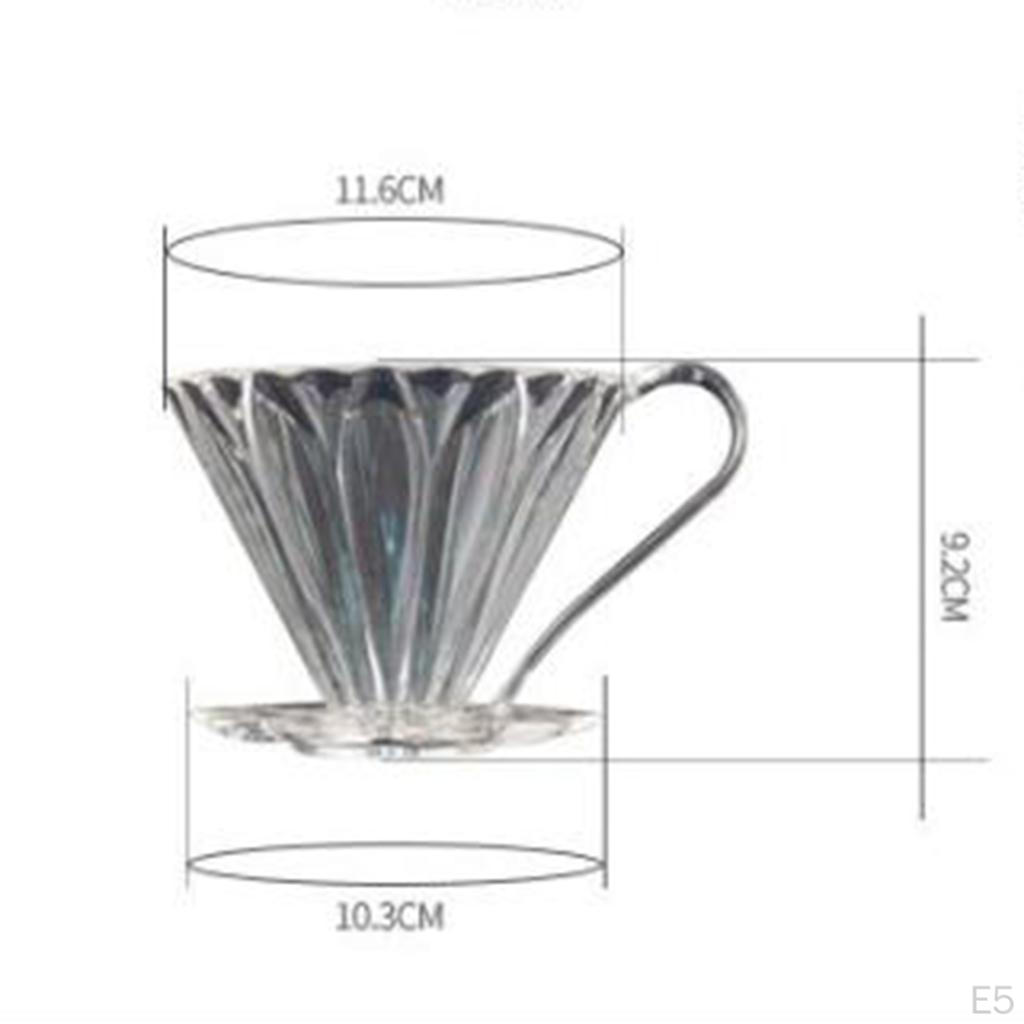 Over Coffee Filter Cup Reusable Maker Brewer Resin Holder Cafe Tools for kitchen and home