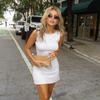 Summer Pure Color Round Neck Sleeveless Hip-hugging Casual Women's Dresses