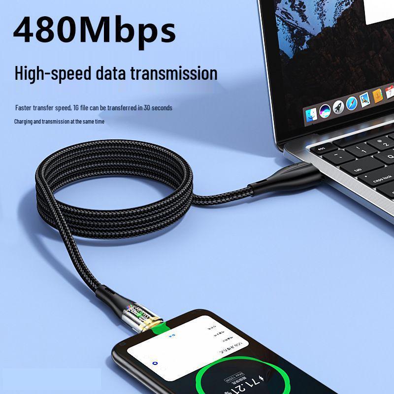 Luminous 120W Fast Charging USB-C Cable for Huawei, Honor, Vivo, Oppo, and Xiaomi