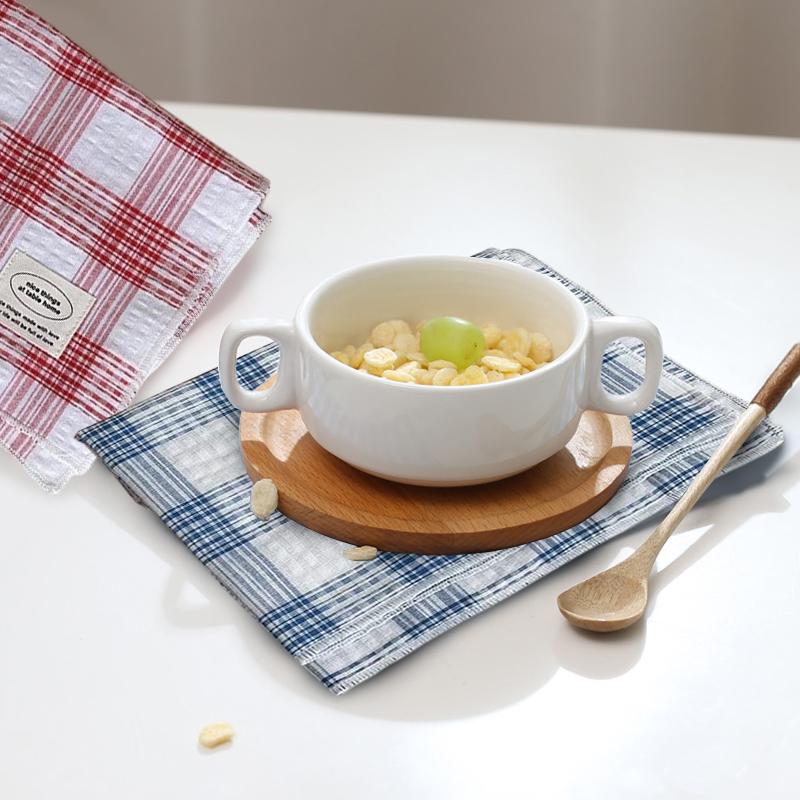 30*40cm Rectangular Design Photography Props Tablecloth Washable Stripe Ornament Cotton Slip-resistant 2 Colors