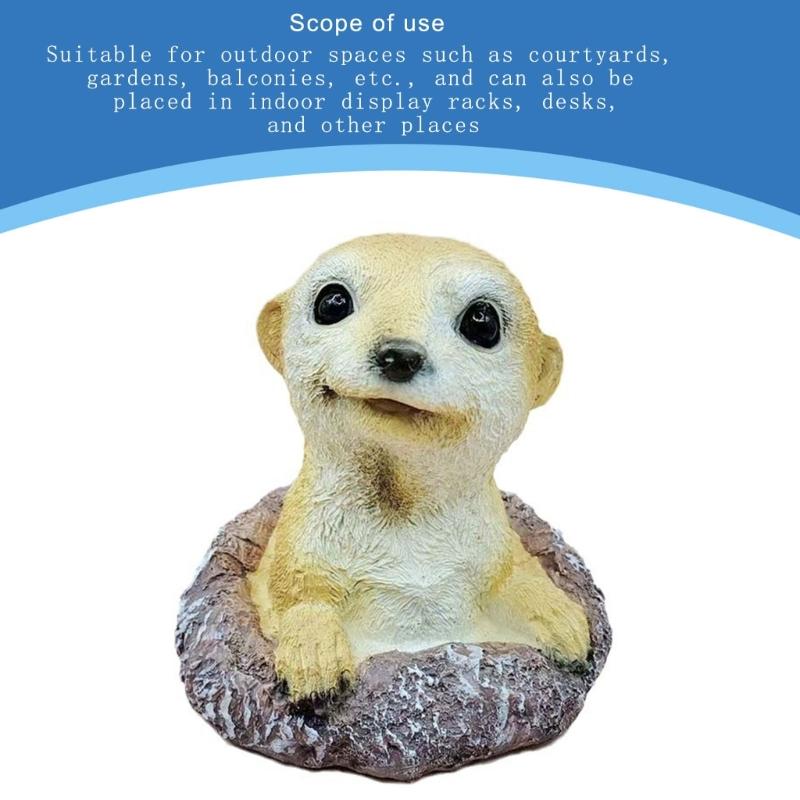 Realistic Groundhog Figurine Garden Statue Resin Animal Yard Decoration for Indoor Outdoor Lawn Yard Patio Balcony Decors