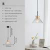 Nordic Glass Pendant Lights LED Wood Decorative Hanging Lamps For Dining Room Living Room Bedroom Study Indoor  Lighting Fixture