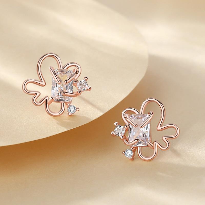 

Танциз стерлингового серебра 925 пробы циркон серьги серьги-капли для женщин подарки на свадьбу розового золота