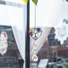 1pc Rainbow Crystal Sun Catcher, Tree Of Life Suncatchers Heart Shaped Hanging Ornament Chakra Stones Window Crystal Ball Prism