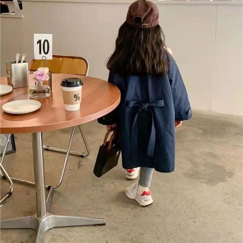 Mädchen Wintermantel aus Baumwolle, gefüttert mit Fleece, verdickt—Lässige mittellange Jacke für Kinder