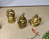Lucky Laughing Buddha Figurine Set, Set of 6 Buddha Figurines, Good Luck Ornaments, Traditional Chinese Design